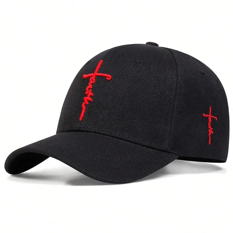 embroidered faith cap