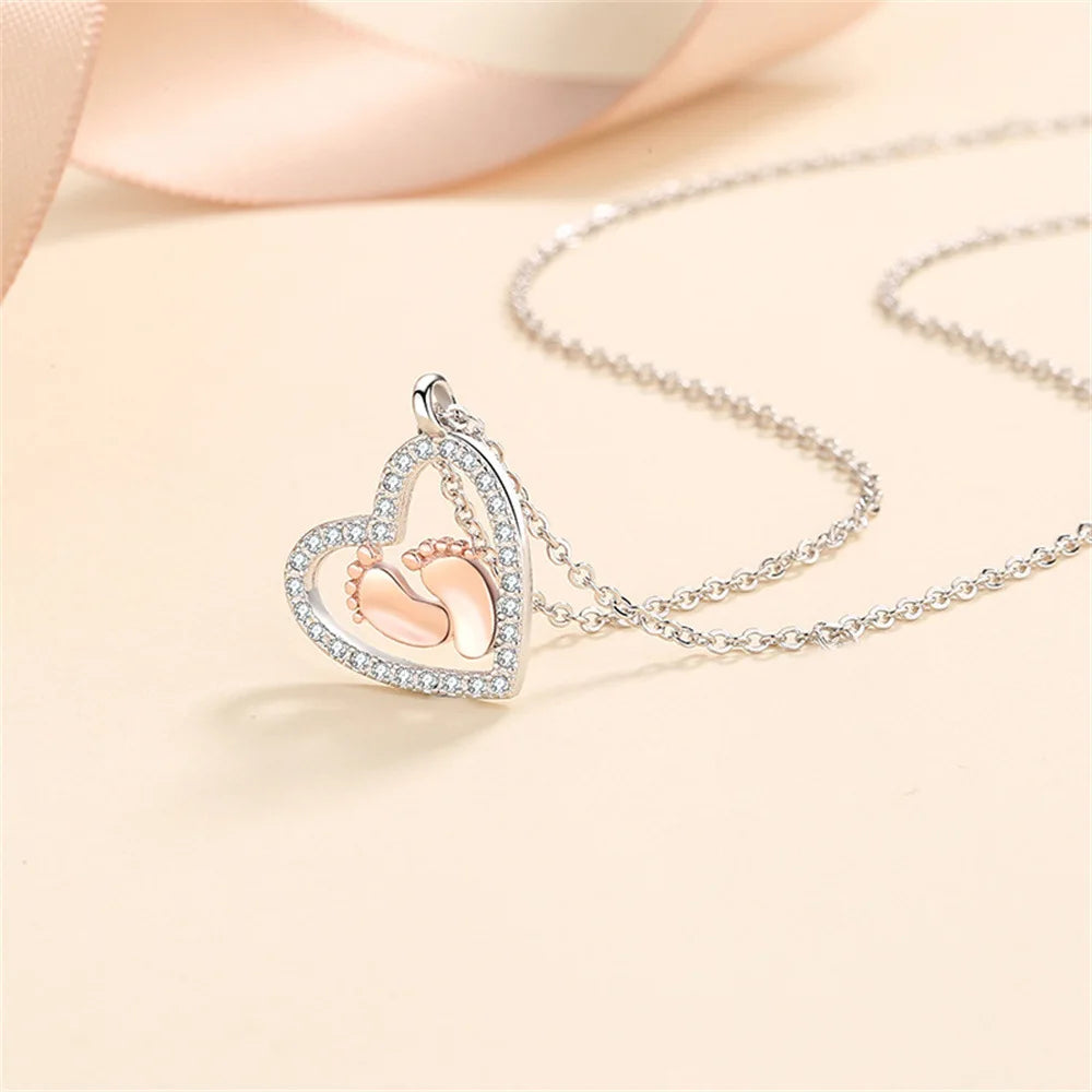 Baby Feet Pendant Necklace
