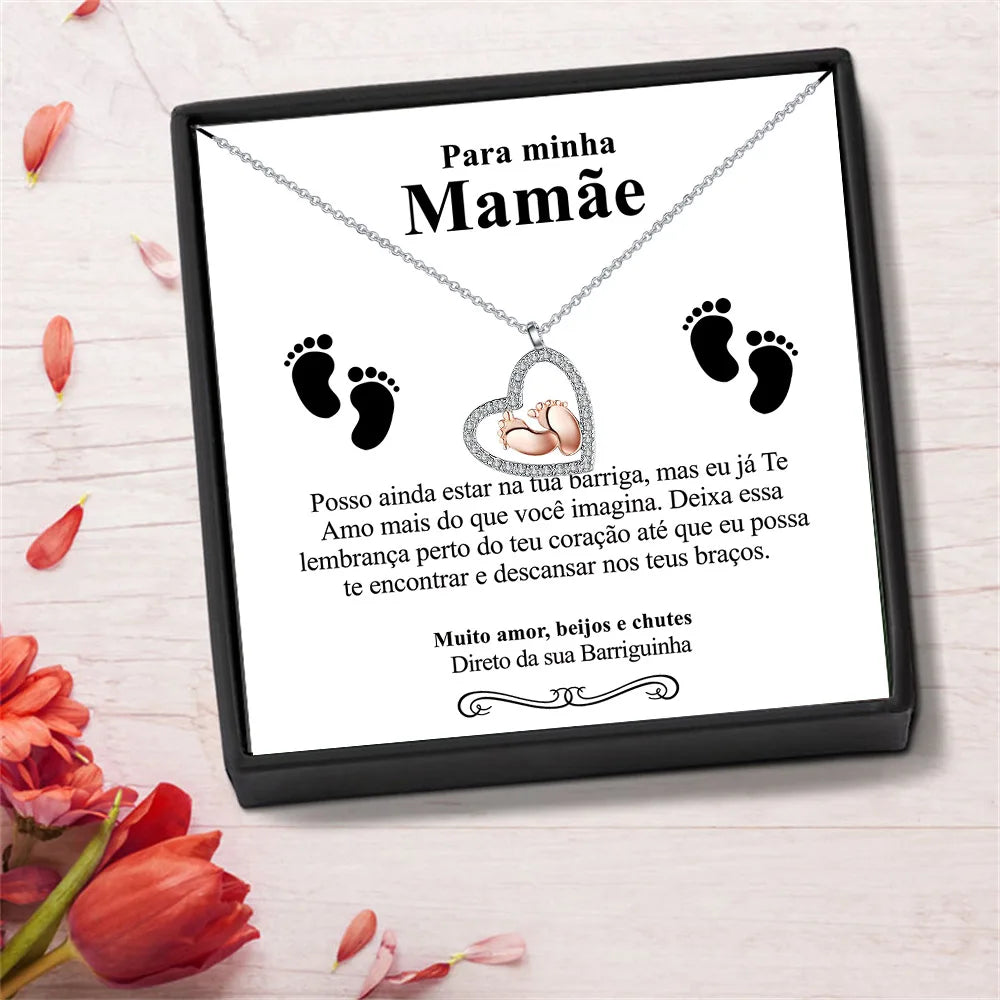 Baby Feet Pendant Necklace
