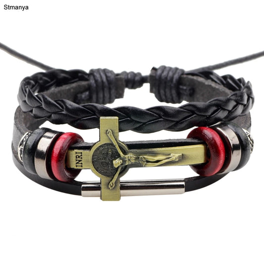 New Multilayer INRI Leather Bracelets