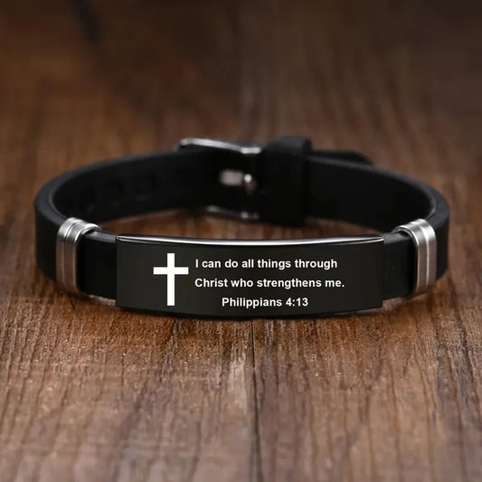 Christian Cross Bible Verse Bracelet